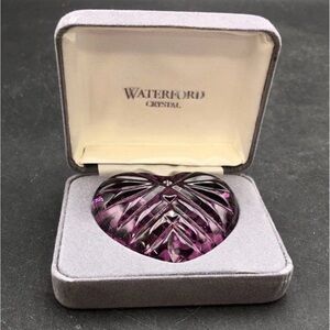 Waterford Crystal Amethyst Heart Jewelry Box